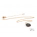  Колие с Черни Диаманти от 18К Розово Злато Bloom Jewellery